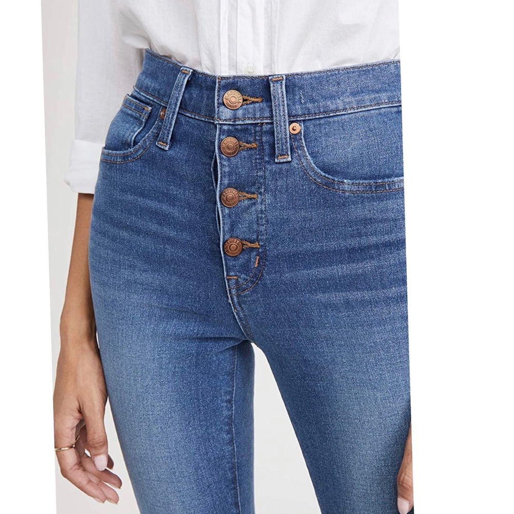 NWT Madewell High Waist skinny jeans - Button Fly Premium Denim 25 - Picture 2 of 13